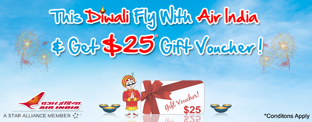 Air India $25 Gift Voucher