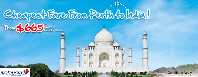 Cheapest Fare From Perth to India