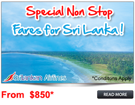 Special Non Stop Fares for Sri Lanka