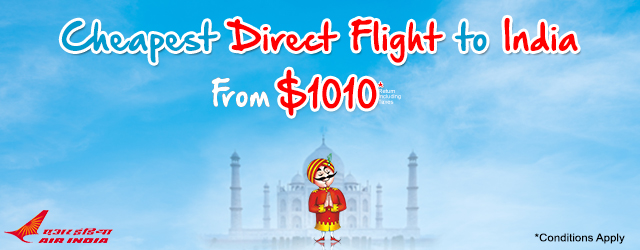 Cheapest direct flight to India