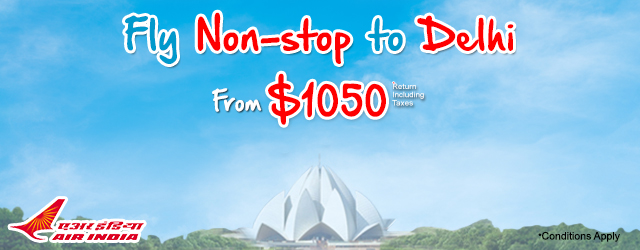 Fly with Air India From Melbourne to Delhi