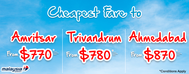 Cheapest fare to Amritsar, Trivandrum & Ahmedabad