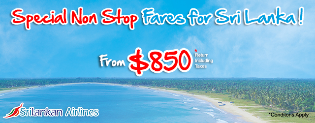 Special Non Stop Fares for colombo from Sri Lankan Airlines